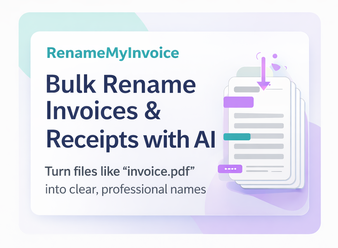 RenameMyInvoice - Automatically Rename Invoices & Receipts with AI